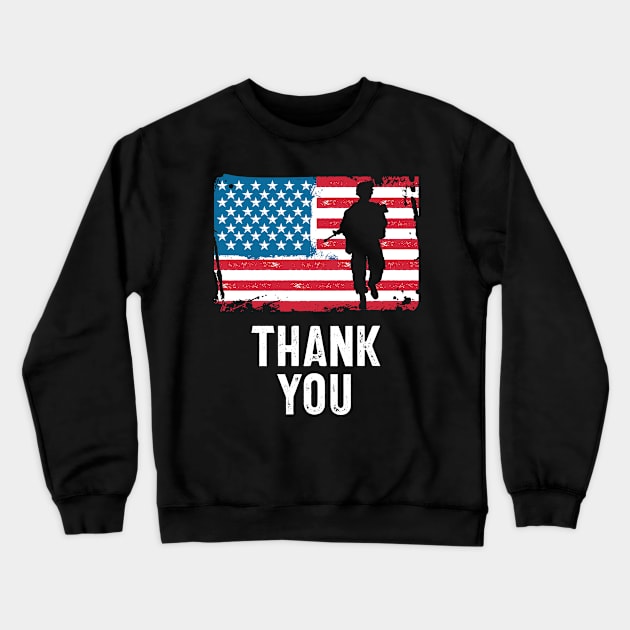 Thank You - Veteran Hero Gift Crewneck Sweatshirt by cidolopez